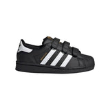 Adidas Superstar Enfant Noir, Baskets Basses en Cuir, Bout Coque