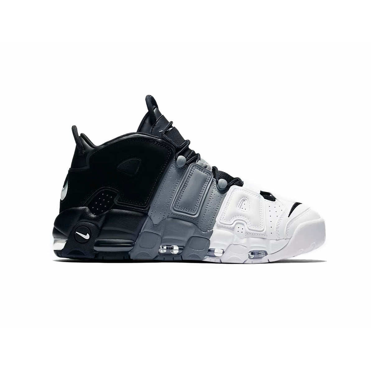 nike air more uptempo tri-color baskets vue latérale
