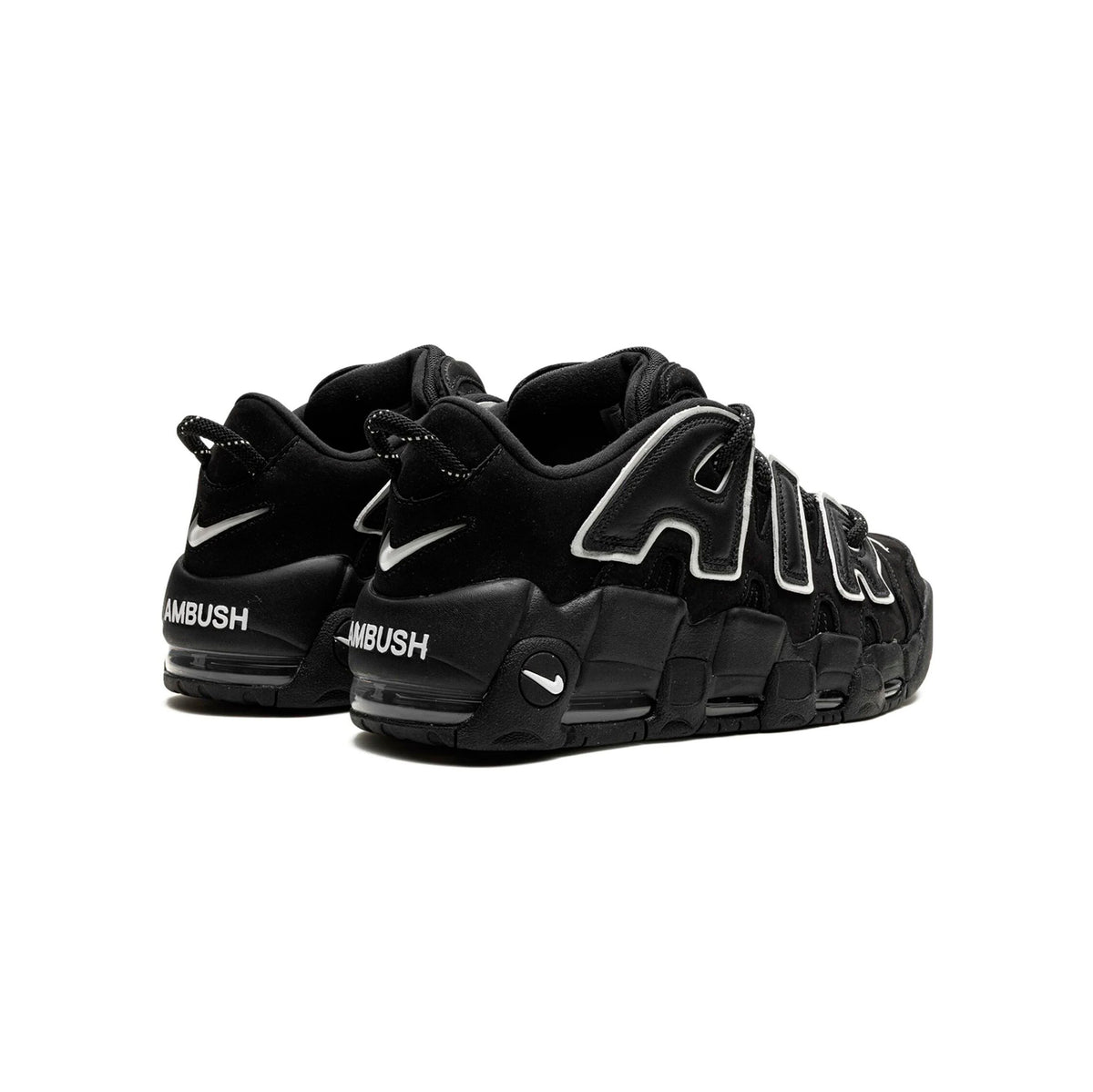 Nike Air More Uptempo Low x AMBUSH Black White Baskets Noir Blanc Mixte - 3