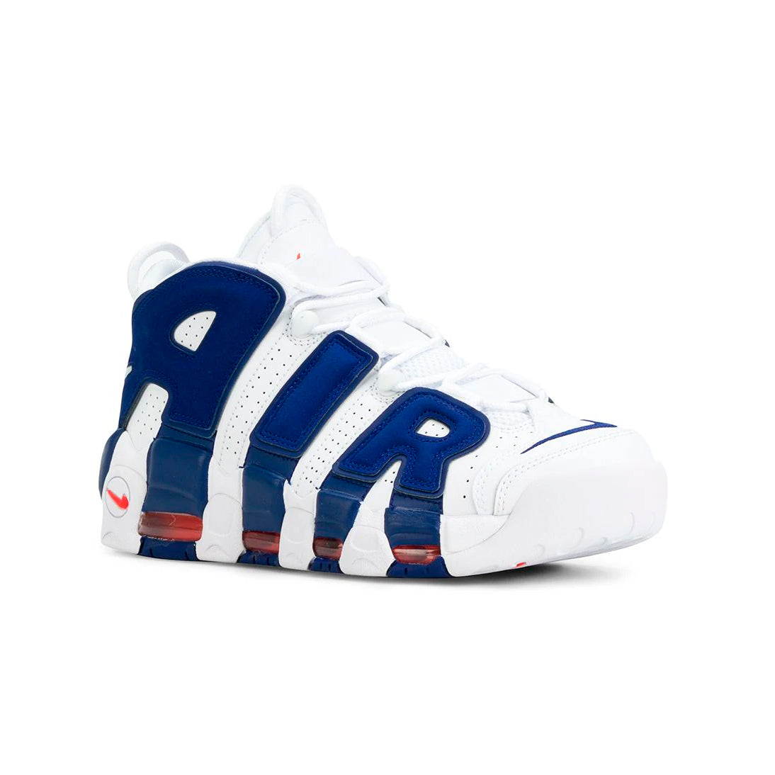 Nike Air More Uptempo '96 Knicks Baskets Blanc Bleu Homme Femme - 2