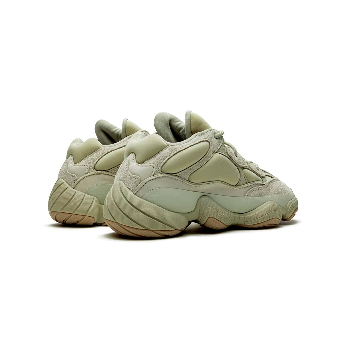 Adidas Yeezy 500 Stone baskets homme et femme en daim, mesh et cuir gris, détail semelle