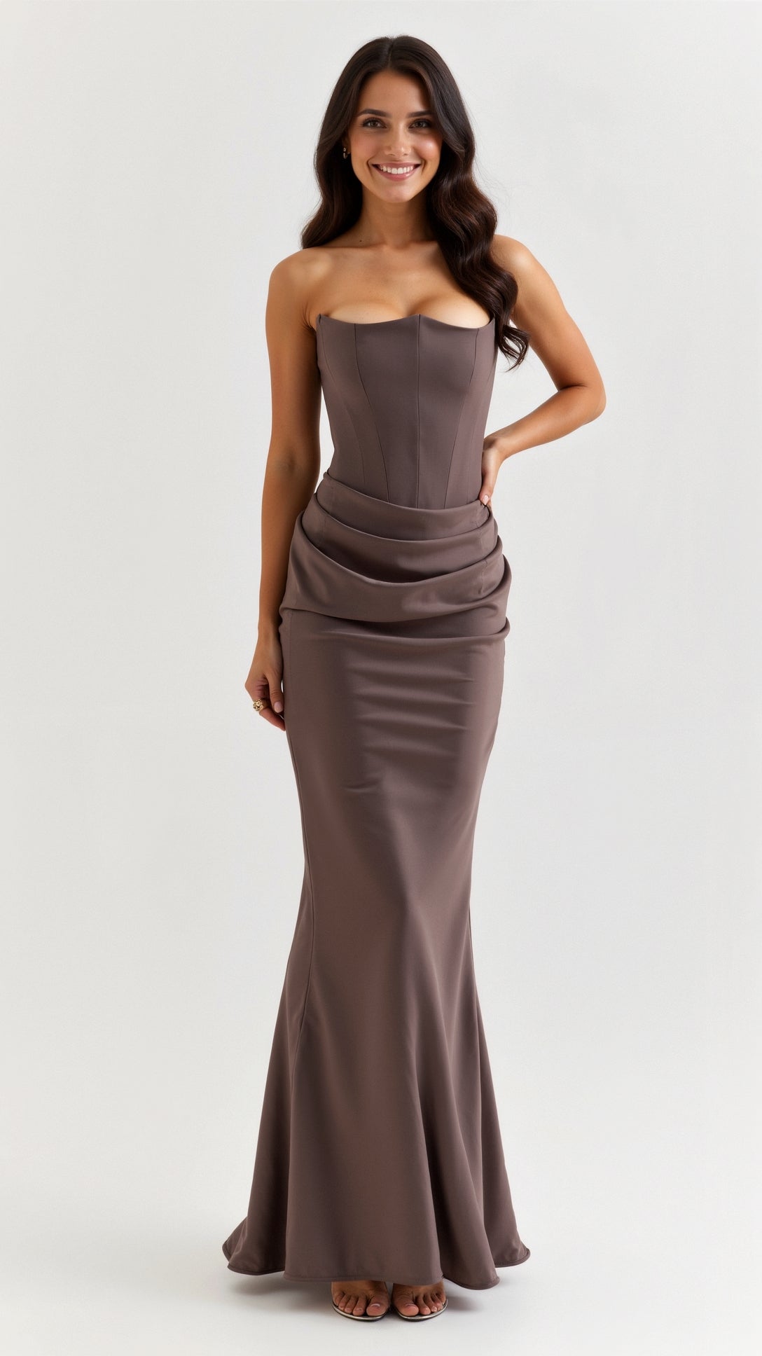Alice | Robe longue colonne pour invitée de mariage femme