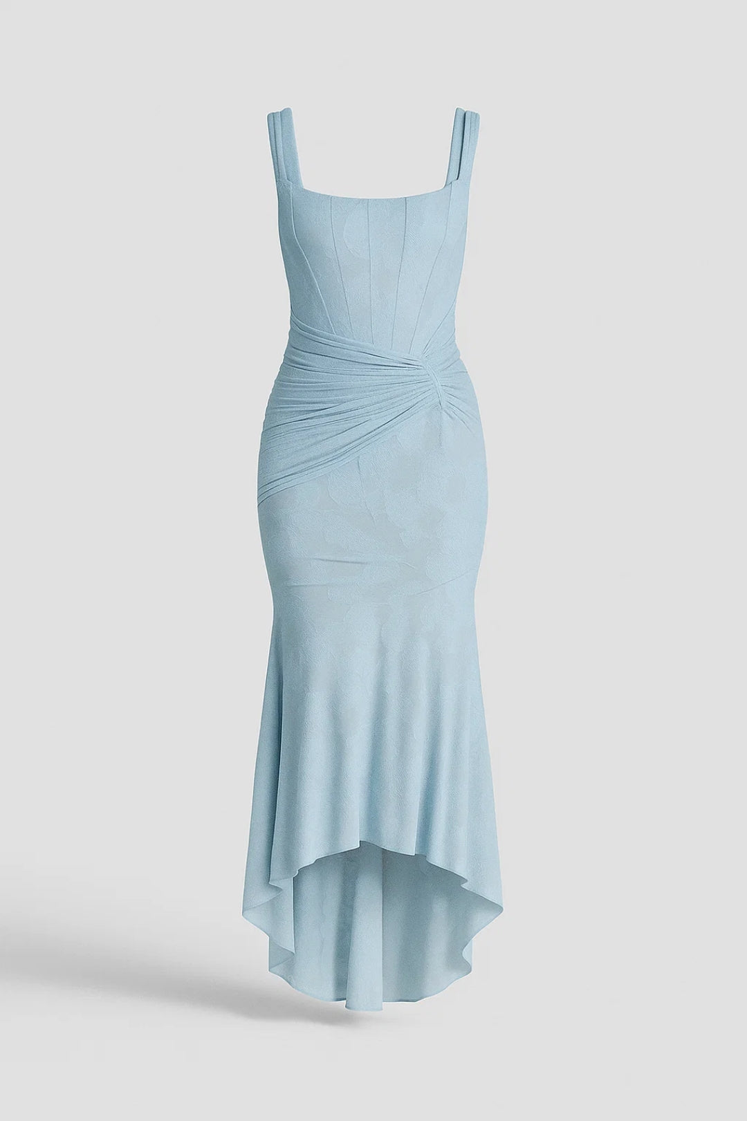 Robe Longue Femme Asymétrique – Bretelles Larges et Coupe Fluide