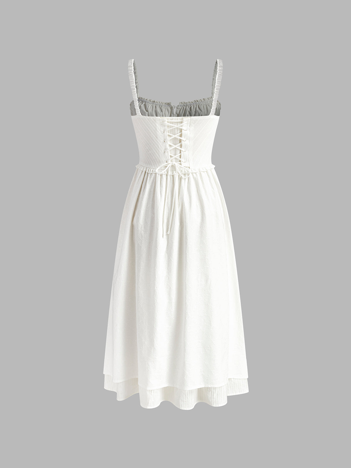 Robe Midi Femme Charlie – Élégante Robe Cami avec Ourlet à Volants & Coupe Élancée