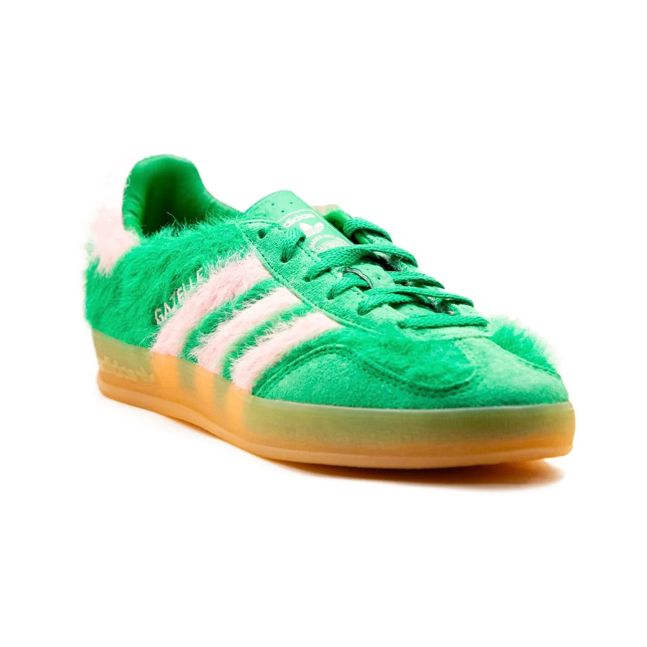 Sneakers basses Adidas Gazelle Indoor green glow pink unisexe