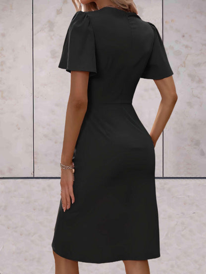 Robe Portefeuille Femme Harper – Élégante Robe Croisée avec Col en V & Coupe Ajustable pour Toute Occasion