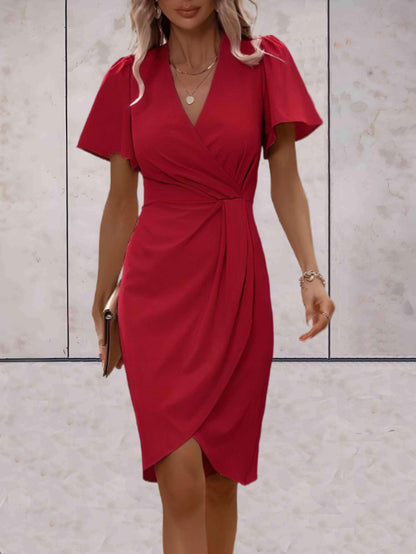Robe Portefeuille Femme Harper – Élégante Robe Croisée avec Col en V & Coupe Ajustable pour Toute Occasion