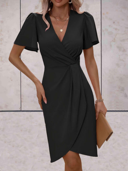 Robe Portefeuille Femme Harper – Élégante Robe Croisée avec Col en V & Coupe Ajustable pour Toute Occasion