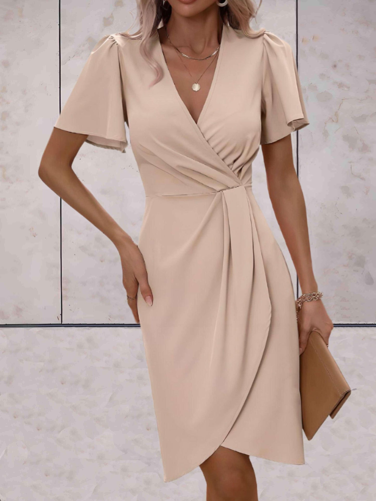 Robe Portefeuille Femme Harper – Élégante Robe Croisée avec Col en V & Coupe Ajustable pour Toute Occasion