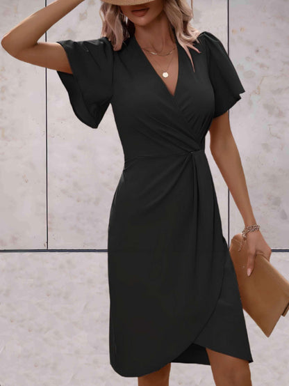 Robe Portefeuille Femme Harper – Élégante Robe Croisée avec Col en V & Coupe Ajustable pour Toute Occasion