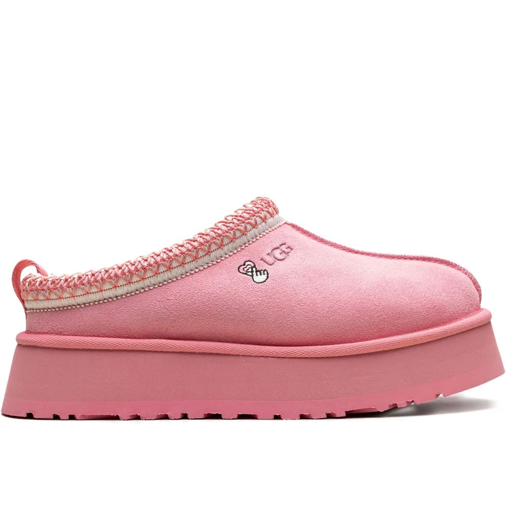 UGG Tazz Love '25 Tropical Pink chaussons à plateforme femme en daim et peau de mouton rose, détail intérieur