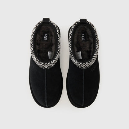 UGG Tazz II Black chaussons à plateforme femme en daim et peau de mouton noir, vue arrière