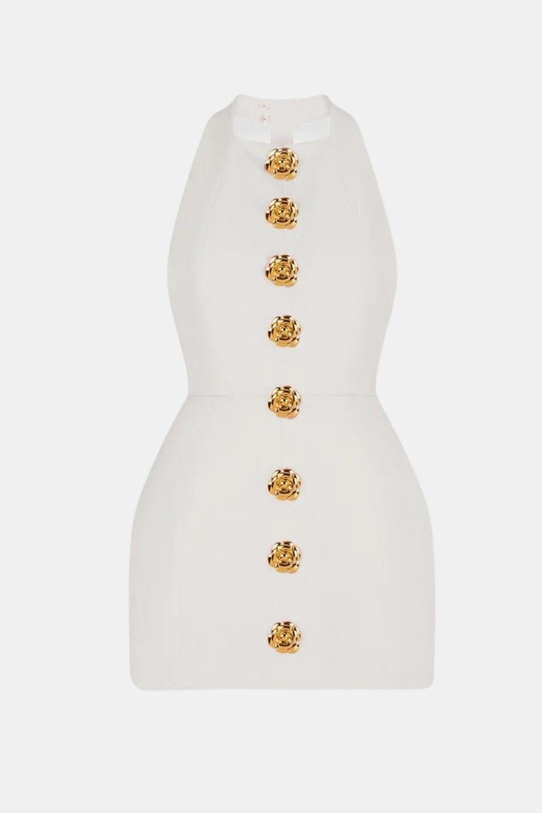 Robe Mini Femme en tissu léger, dos nu, coupe moulante – Menvelo