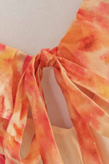 Bethany | Robe maxi élégante à volants et imprimé floral pour femme