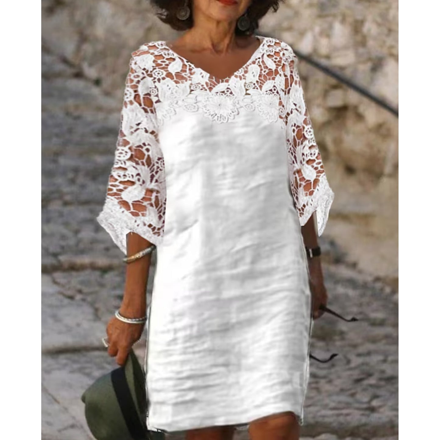 Robe Midi Femme en tissu léger, coupe confortable – Menvelo