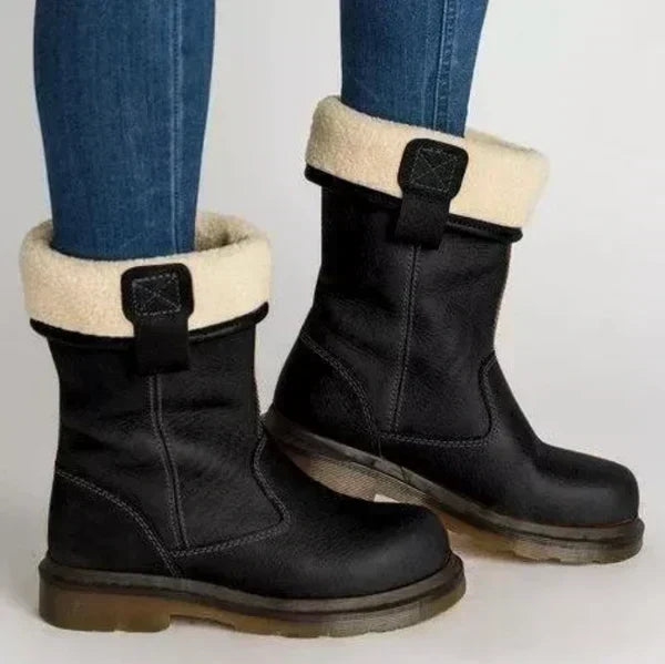 Bottines d'Hiver Femme Jeanne Mi-Mollet Fourrées