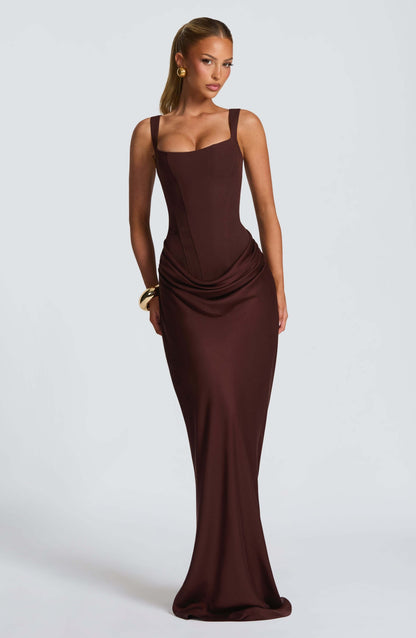 Blair | Robe maxi moulante sans manches pour femmes, idéale pour les invitées de mariage