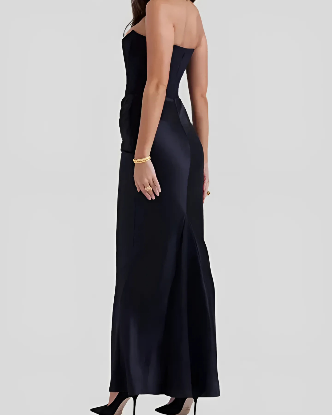 Brooklyn | Robe longue élégante drapée pour femmes, invitée de mariage