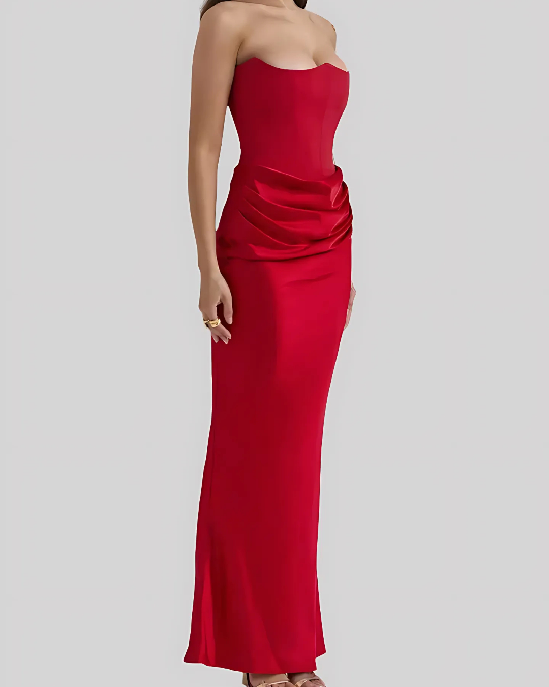 Brooklyn | Robe longue élégante drapée pour femmes, invitée de mariage