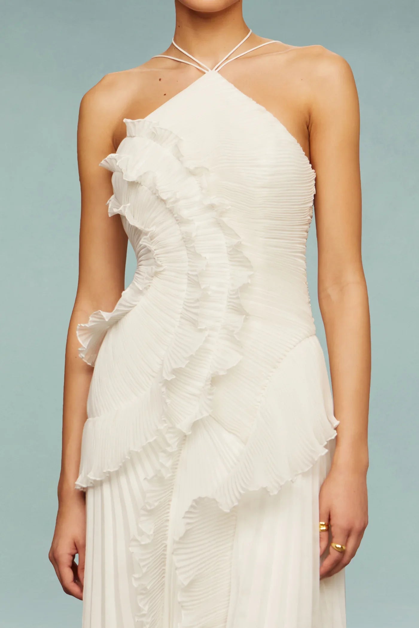 Brooklyn | Robe maxi dos nu à volants pour femmes, invitée de mariage