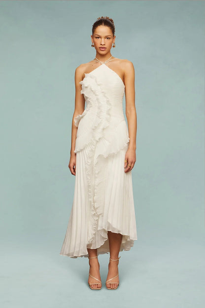 Brooklyn | Robe maxi dos nu à volants pour femmes, invitée de mariage