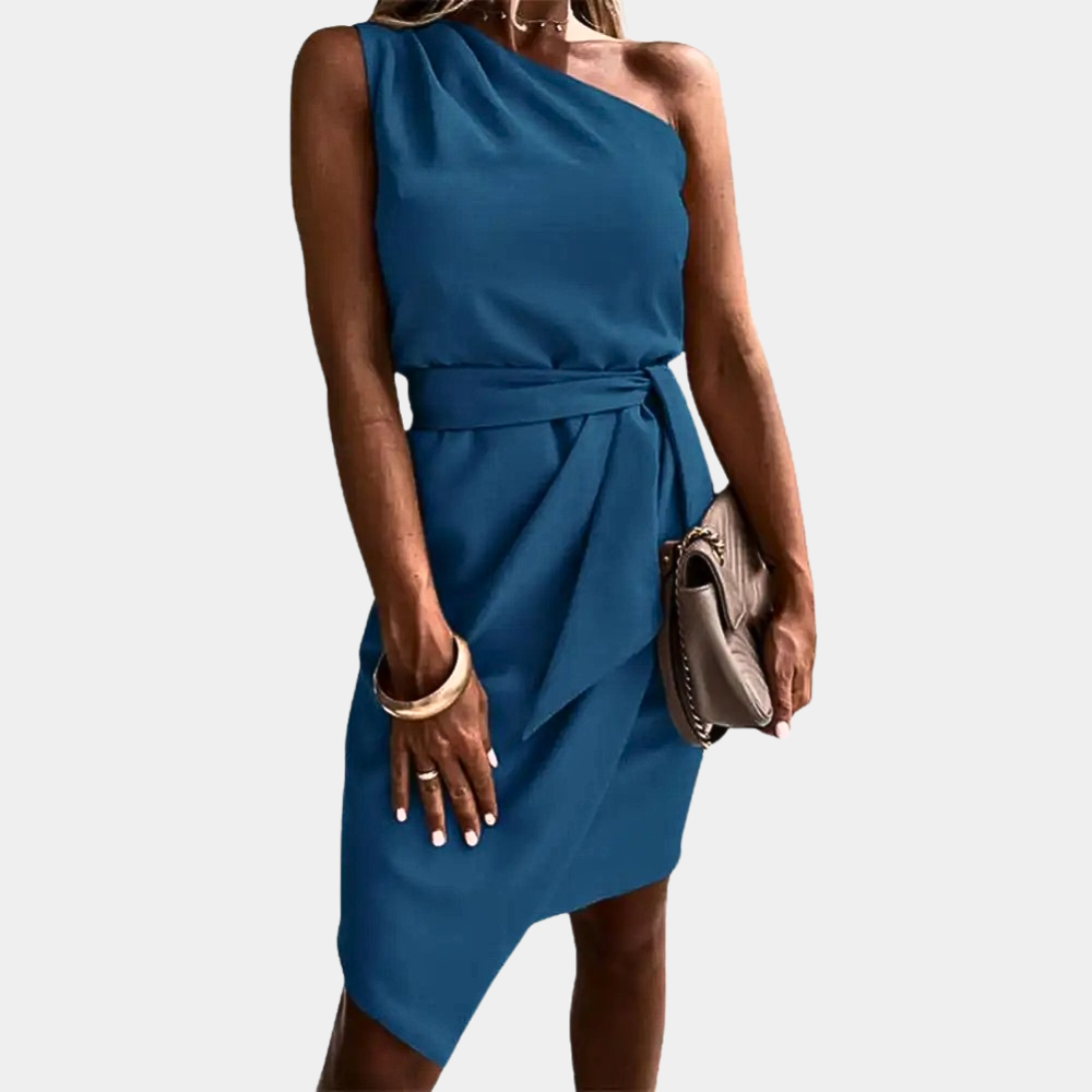 Robe Mini Femme en tissu léger, portefeuille, coupe moulante – Menvelo