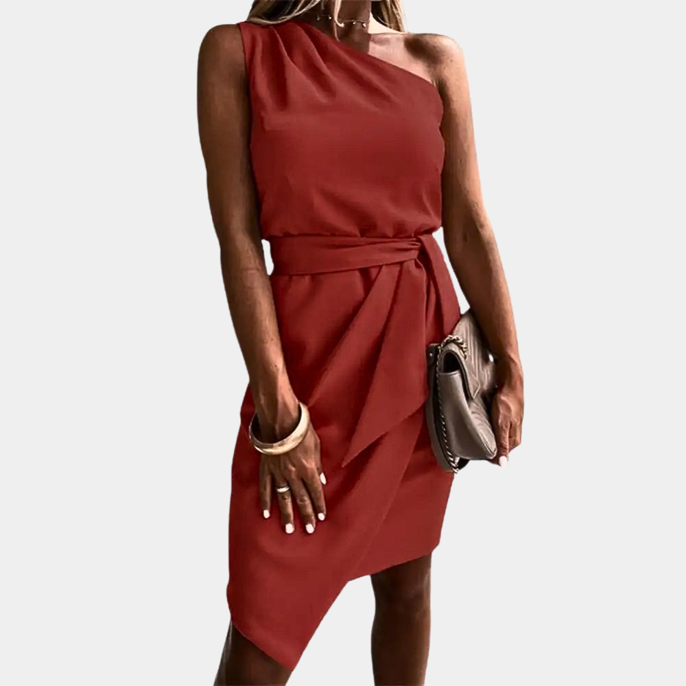 Robe Mini Femme en tissu léger, portefeuille, coupe moulante – Menvelo