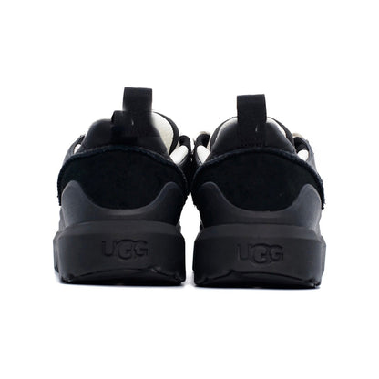 UGG Heritage Utility Sneaker Black baskets homme et femme en cuir et textile technique noir, vue arrière