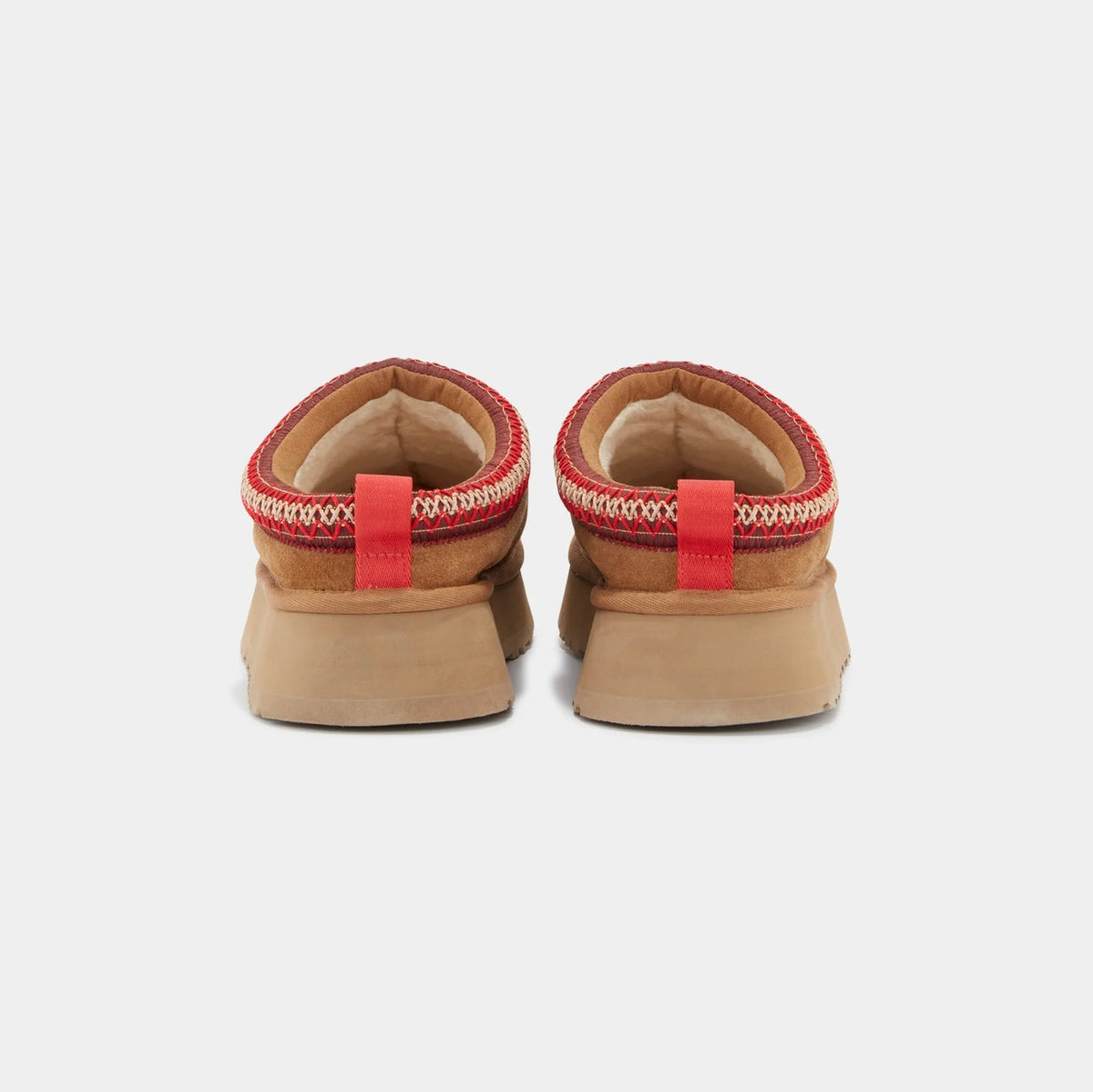 UGG Tazz Chestnut chaussons à plateforme femme en daim et peau de mouton marron chestnut, vue arrière