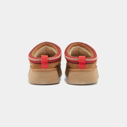 UGG Tazz Chestnut chaussons à plateforme femme en daim et peau de mouton marron chestnut, vue arrière