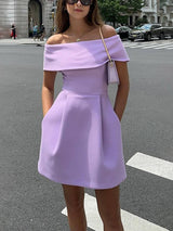 Menvelo Robe Mini Femme Sans Manches Coupe Moulante Ceinturée