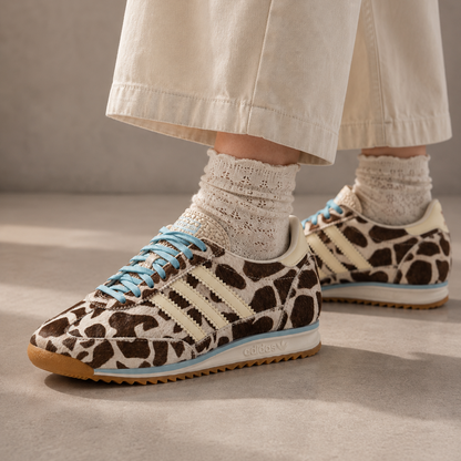 Sneakers basses Adidas SL 72 cow print crystal linen unisexe