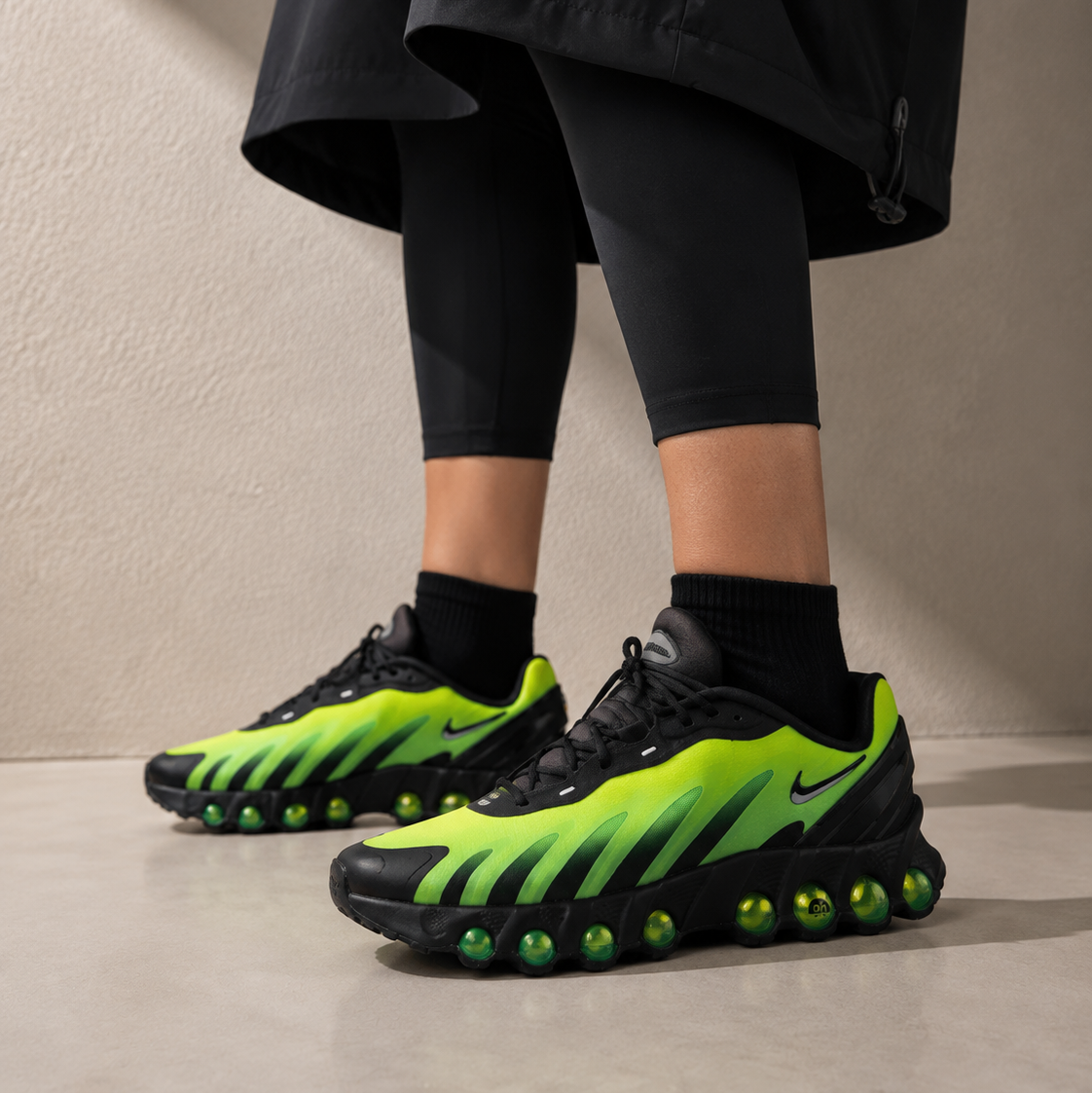 Nike Air Max DN8 Black Lime Green Strike Volt, Baskets Lifestyle Unisexe Mesh – photo 4