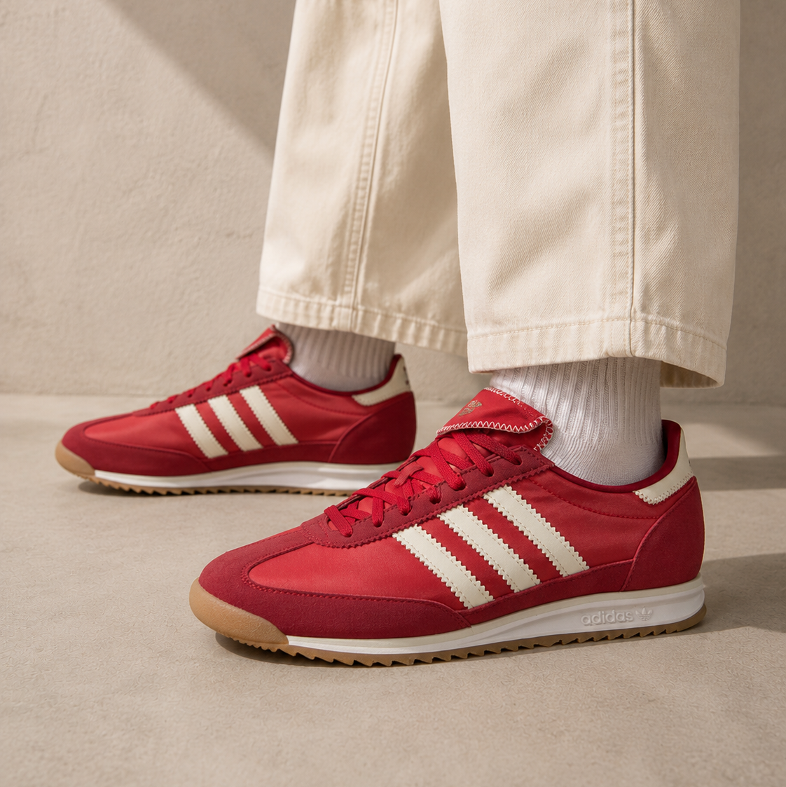Sneakers basses Adidas SL 72 LT better scarlet cream unisexe