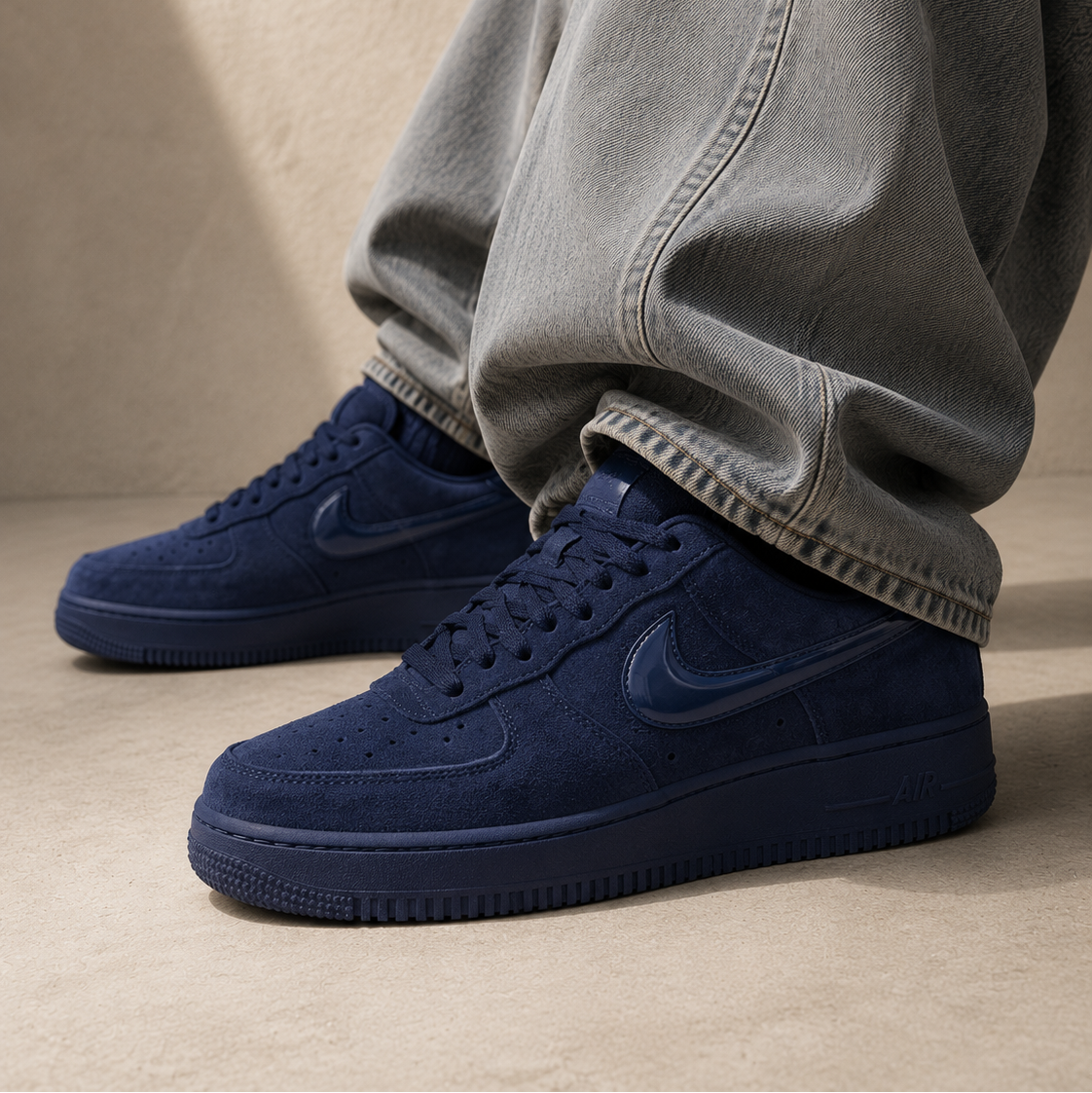 Nike Air Force 1 Low '07 Midnight Navy Black, Baskets Basses Unisexe – photo 5