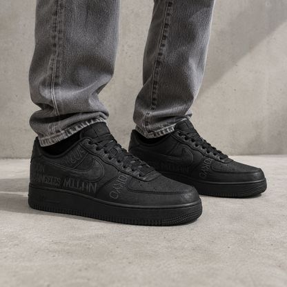 Nike Air Force 1 Low World Tour Black Baskets Noir Homme Femme - 5