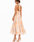 Robe Maxi Femme à Col Halter – Coupe Fluide Sans Manches Dos Nu