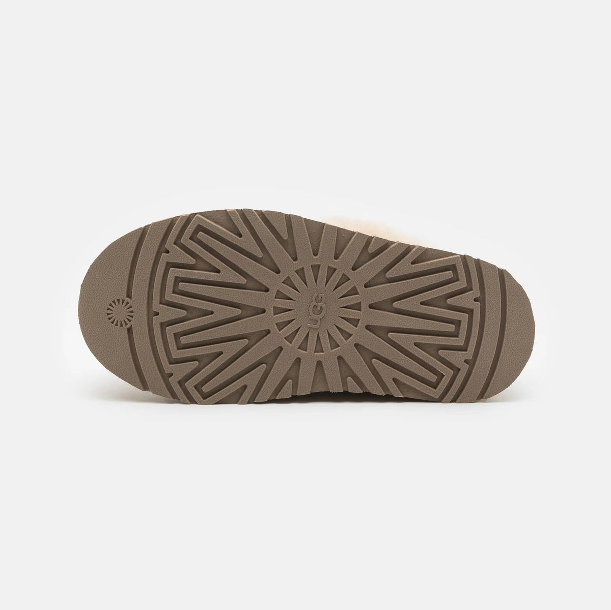 UGG Funkette Chestnut sabots à plateforme femme en daim et peau de mouton marron chestnut, vue arrière