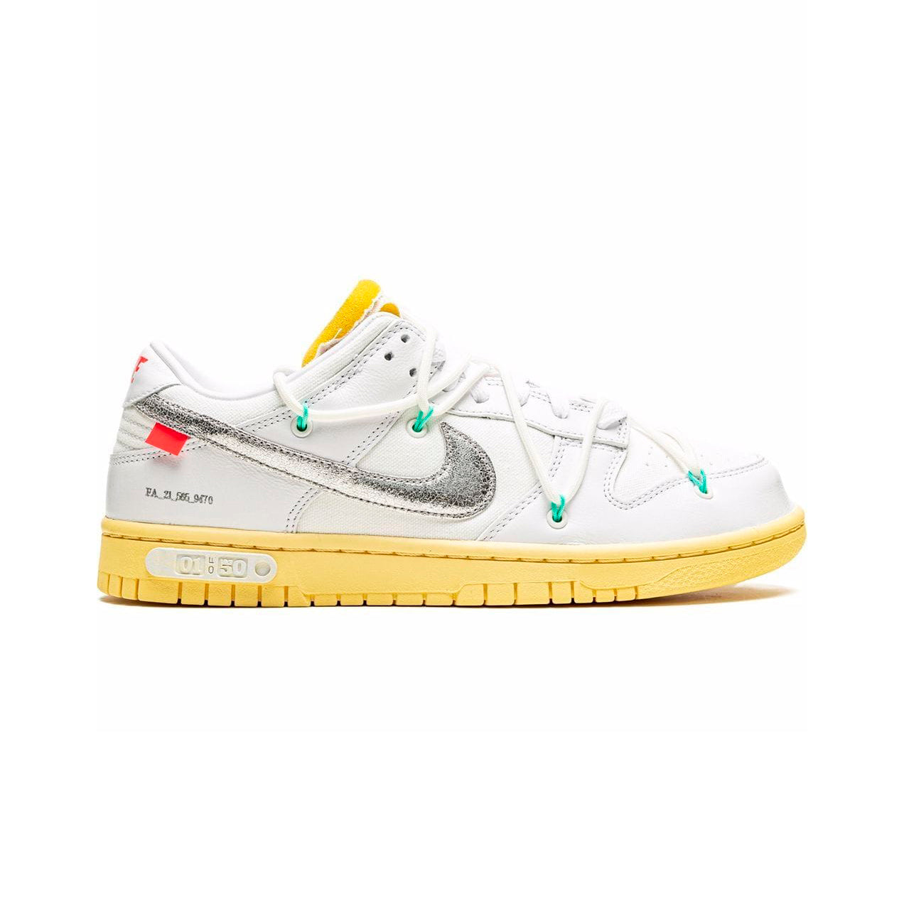 Nike Dunk Low x Off-White Lot 1, Baskets Basses Unisexe Cuir et Toile – photo 1