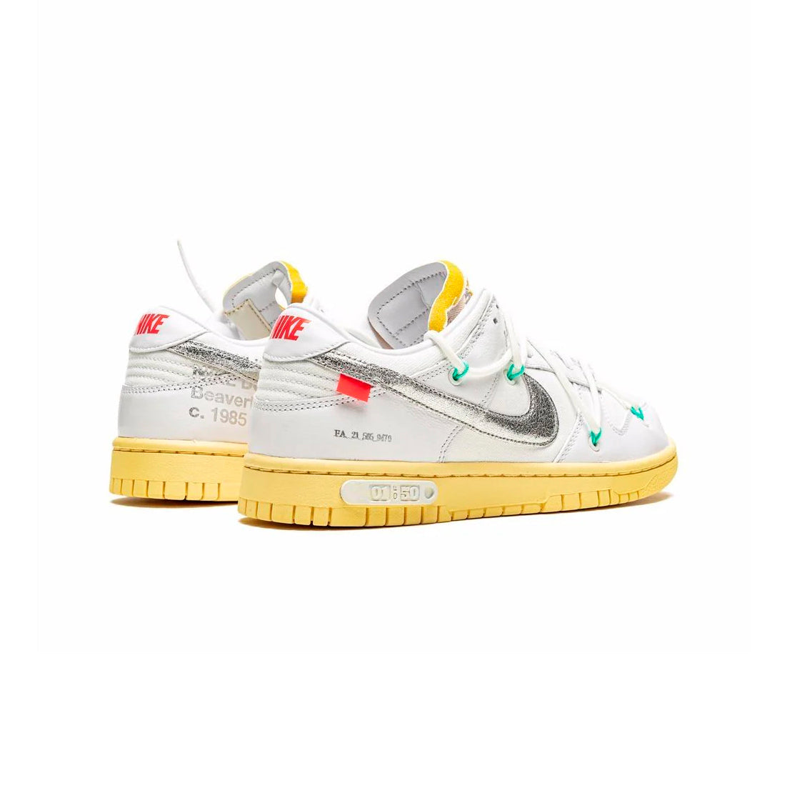 Nike Dunk Low x Off-White Lot 1, Baskets Basses Unisexe Cuir et Toile – photo 3