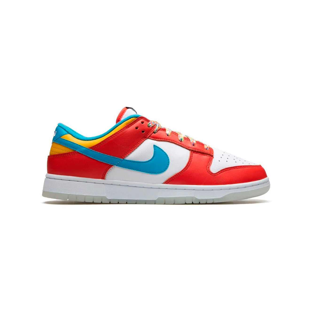 nike dunk low lebron james fruity pebbles baskets vue latérale