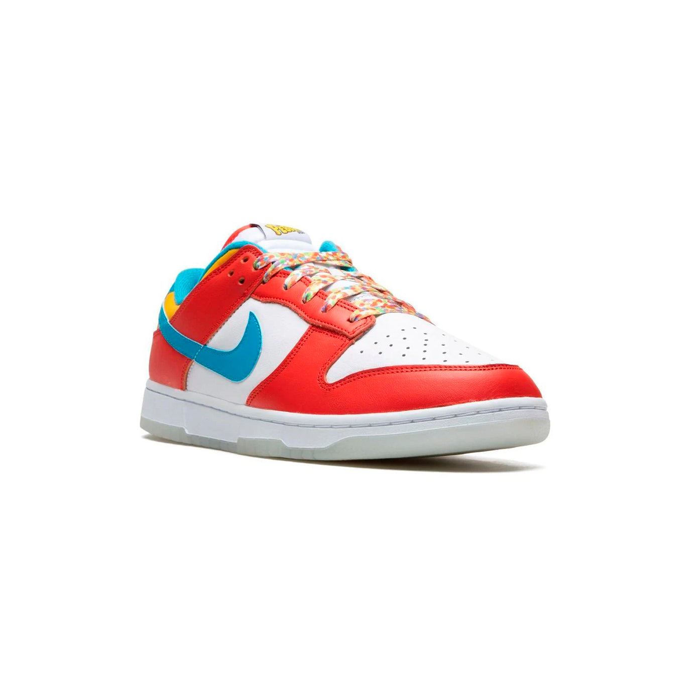 nike dunk low lebron james fruity pebbles baskets détail tige