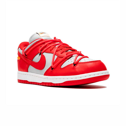 Nike Dunk Low x Off-White University Red Baskets Rouge Homme Femme - 2