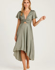 Robe Midi Femme Portefeuille – Silhouette Fluide et Élégante