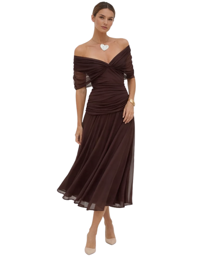 Aurélie Robe Femme Longue Fleurie – Col V Croisé Élégant & Coupe Fluide Légère