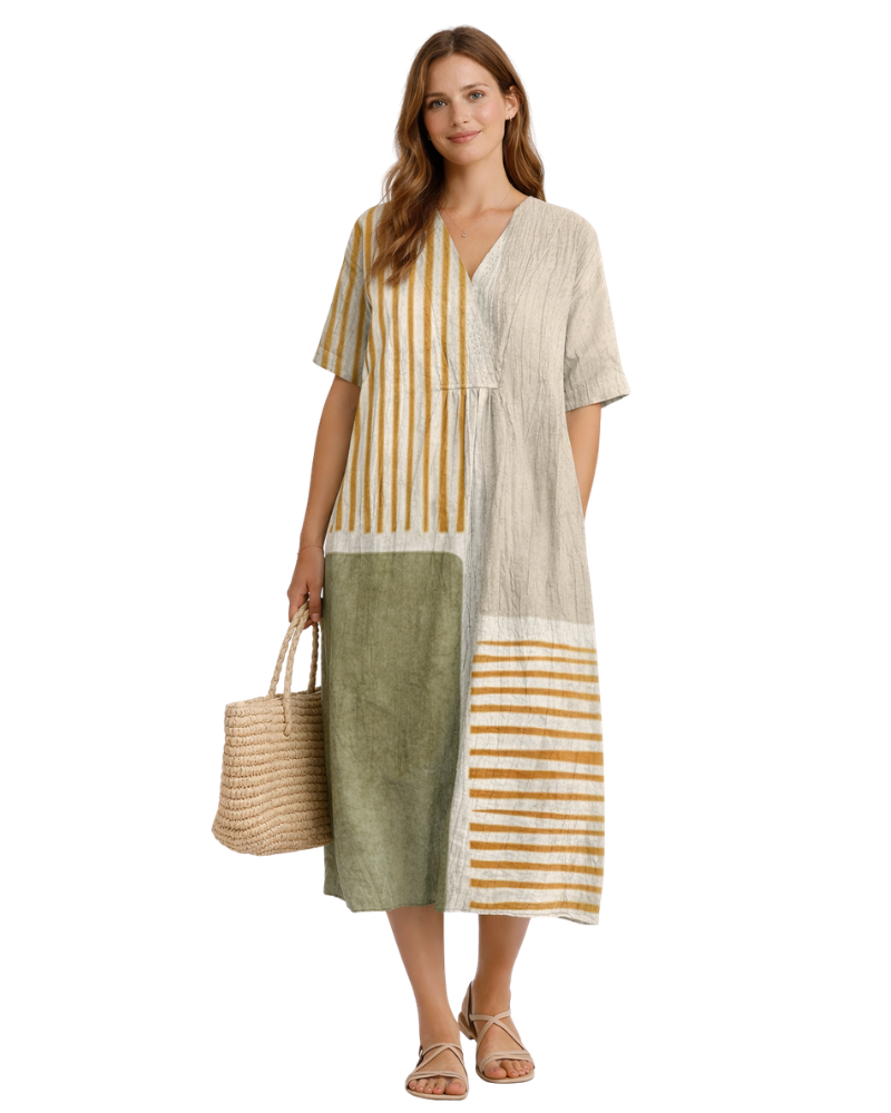 Robe Midi Femme en coton, coupe fluide – Menvelo
