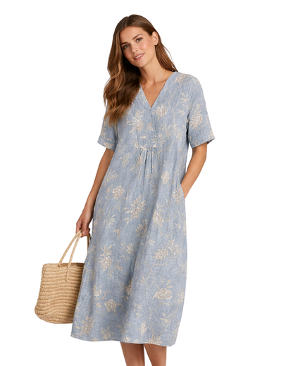 Robe Midi Femme en coton, coupe fluide – Menvelo