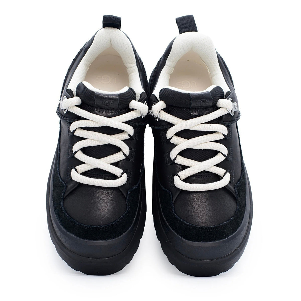 UGG Heritage Utility Sneaker Black baskets homme et femme en cuir et textile technique noir, détail semelle