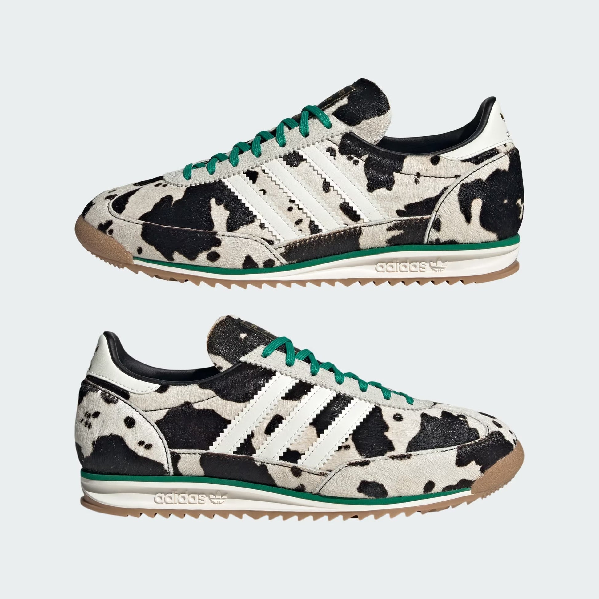 Sneakers basses Adidas SL 72 cow print black white unisexe