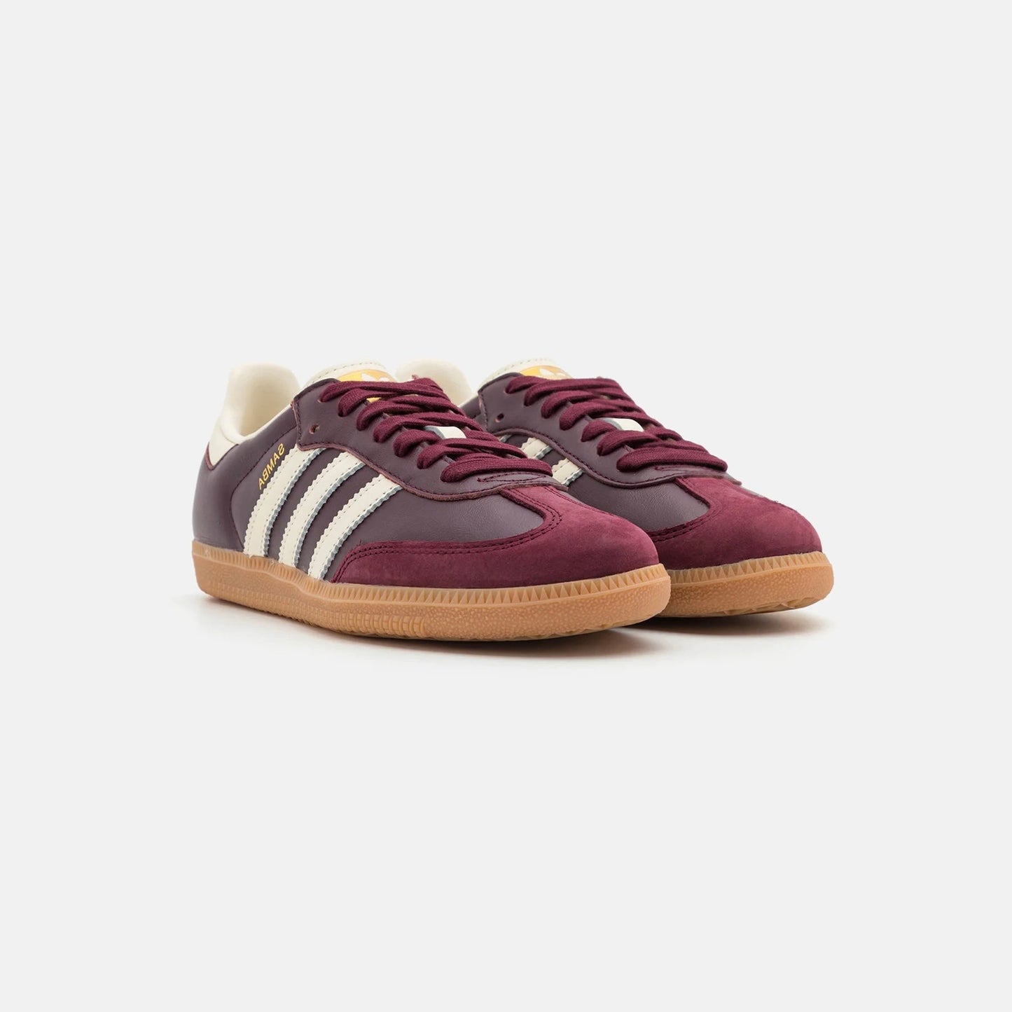 Sneakers basses Adidas Samba maroon gold metallic unisexe
